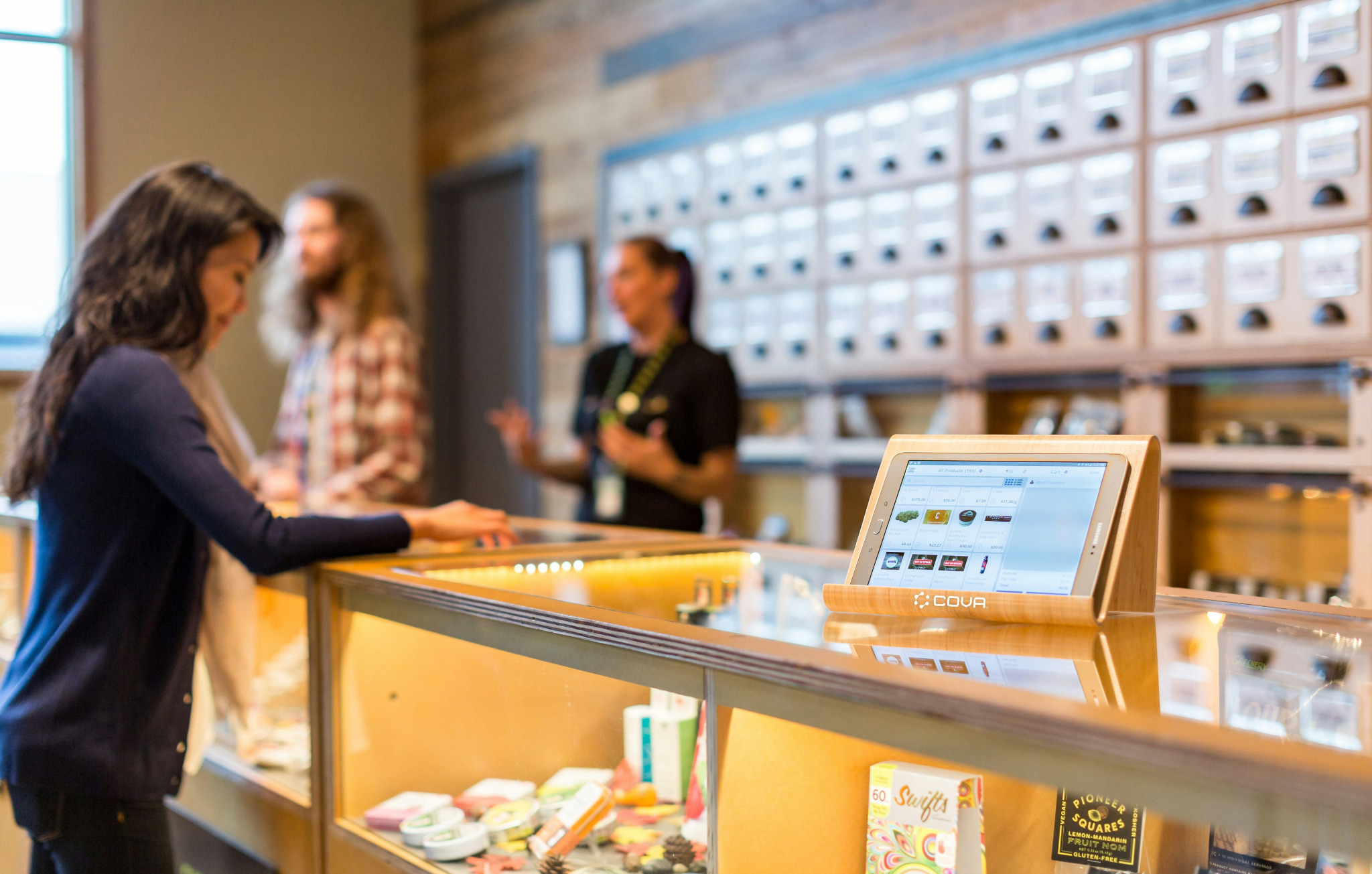 Modern pharmacy counter and payment system